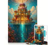 Puzzle de 1000 pièces représentant Un Palais sous-Marin Fantastique Un Divertissement Stimulant pour Les Adolescents,sans Espace,Assemblage Parfait,idéal pour des Moments de détente à la Maison