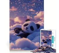 Puzzle de 1000 pièces représentant Un Panda endormi, idéal pour Les Adolescents stimulez Votre mémoire, détendez-Vous et créez Une œuvre d'art aux découpes nettes 38x52cm