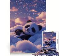 Puzzle de 1000 pièces représentant Un Panda endormi, idéal pour Les Adolescents stimulez Votre mémoire, détendez-Vous et créez Une œuvre d'art aux découpes nettes 38x52cm