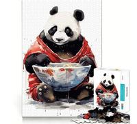 Puzzle de 1000 pièces représentant Un Panda Mangeant Un Tableau idéal pour Les Adolescents Jeu de logique Stimulant et Anti-Stress Bords de qualité supérieure pour Les vœux 38x52cm