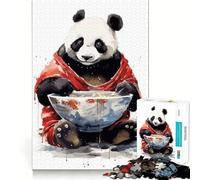 Puzzle de 1000 pièces représentant Un Panda Mangeant Un Tableau, pour Adultes Développe la mémoire et s'amuse à Partager Finitions précises pour Les fêtes (50x75cm)
