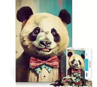 Puzzle de 1000 pièces représentant Un Panda Souriant, idéal pour Adultes Jeu de logique Pointue, Loisirs à la Maison, découpe précise, 38x26cm