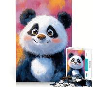Puzzle de 1000 pièces représentant Un Panda Souriant, idéal pour Les Adolescents et Les Exercices de réflexion à Domicile Découpe précise, décoration Murale 50x75cm