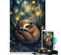 Puzzle de 1000 pièces représentant Un Paresseux endormi dans la forêt, idéal pour Les Adolescents Jeu de logique Claire, Passe-Temps apaisant, découpe Parfaite, Cadeau Classique 38x26cm