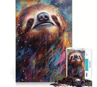 Puzzle de 1000 pièces représentant Un Paresseux, idéal pour Adultes Jeu de logique et d'assemblage Amusant et précis Cadeau mémorable 38x26cm