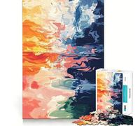Puzzle de 1000 pièces représentant Un Paysage Abstrait aux tourbillons de Couleurs (38x26cm) pour Adultes Jeu de réflexion et de Loisirs Qualité supérieure Joli présent