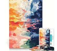 Puzzle de 1000 pièces représentant Un Paysage Abstrait aux tourbillons de Couleurs idéal pour Les Adultes Cadeau Parfait pour stimuler la mémoire et se détendre mentalement Découpe de qualité