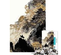 Puzzle de 1000 pièces représentant Un Paysage Asiatique avec Cavalier idéal pour Un Anniversaire Noël ou Tout Simplement pour s'amuser en Famille à partir de 14 Ans (50x75cm)