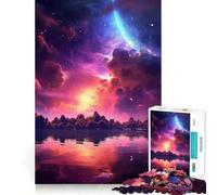 Puzzle de 1000 pièces représentant Un Paysage Cosmique Vibrant (38x52cm),Un Jeu Stimulant la réflexion avec des pièces Bien fixées et sans pièces détachées,Un défi cérébral interactif pour la Maison