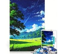 Puzzle de 1000 pièces représentant Un Paysage d'anime avec Une étoile filante, Jouet à Monter soi-même, activité intellectuelle relaxante, Cadeau Original pour Un Anniversaire ou Noël 50x75cm
