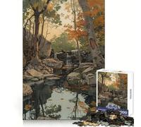 Puzzle de 1000 pièces représentant Un Paysage d'automne avec Cascade, idéal pour Adultes Développe l'esprit d'analyse, Passe-Temps paisible, Assemblage précis, Cadeau Festif (50x75cm)