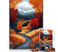 Puzzle de 1000 pièces représentant Un Paysage d'automne avec Un Chemin sinueux,idéal pour Adultes Parfait pour se concentrer,s'évader et Profiter d'un Moment de détente Un Symbolique et enrichissant