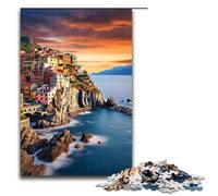 Puzzle de 1000 pièces représentant Un Paysage de Bord de mer Italien idéal comme Cadeau pour Adultes et Adolescents à partir de 14 Ans avec Le Père Noël Dimensions 75x50cm