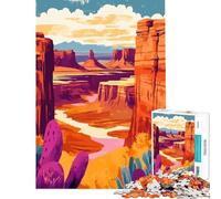 Puzzle de 1000 pièces représentant Un Paysage de Canyon du Far West américain Un Jeu éducatif Stimulant et Un pour Les Anniversaires (Dimensions 38x52cm)