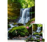 Puzzle de 1000 pièces représentant Un Paysage de Cascade, idéal pour Adultes stimulez Votre Esprit, apaisez-Vous et offrez-Vous Un Moment de détente Bords réguliers Un Cadeau attentionné (50x75cm)