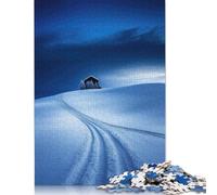 Puzzle de 1000 pièces représentant Un Paysage de Chalet enneigé pour Adultes. Jeu de Puzzle Stimulant et Amusant. 1000 pièces (75 x 50 cm).