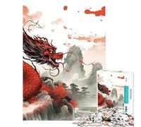 Puzzle de 1000 pièces représentant Un Paysage de Dragon Chinois Jeu éducatif Stimulant et Casse-tête pour Femmes et Hommes (38x26cm)