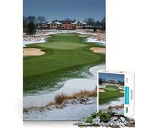 Puzzle de 1000 pièces représentant Un Paysage de Golf Hivernal Un Exercice Mental Amusant et Facile à réaliser grâce à Ses Composants et aux découpes nettes Idéal