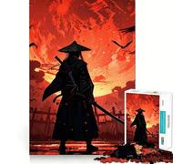 Puzzle de 1000 pièces représentant Un Paysage de Guerriers samouraïs, idéal pour Les Adolescents Un Jeu Stimulant et Calme, Un Passe-Temps idéal, Une découpe précise et Un Cadeau de Saison (38x52cm)