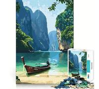 Puzzle de 1000 pièces représentant Un Paysage de la Baie de Thaïlande, idéal pour Les Adolescents Jeu de logique, Passe-Temps à la Maison, découpe précise, Cadeau pour Les fêtes 38x52cm