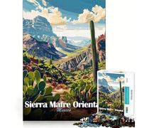 Puzzle de 1000 pièces représentant Un Paysage de la Sierra Madre Orientale, au Mexique Idéal pour Adultes Jeu de Construction Robuste et Facile à Manipuler Cadeau Parfait 38x26cm