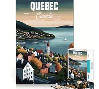 Puzzle de 1000 pièces représentant Un Paysage de la Ville de Québec, idéal pour Les Adolescents Jeu intellectuel, détente et Bien-être Découpe de qualité Cadeau saisonnier (50x75cm)
