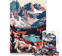 Puzzle de 1000 pièces représentant Un Paysage de Lacs et de Montagnes des Dolomites en Italie Facile à Assembler,décoratif et Amusant Idéal pour des Moments de détente et de Lecture Pièce de Noël