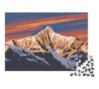 Puzzle de 1000 pièces représentant Un Paysage de Montagne Abstrait avec Un lac, Jeu éducatif et décoratif. Un défi Stimulant, Parfait comme Cadeau d'anniversaire. Dimensions : 70 x 50 cm.