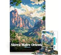 Puzzle de 1000 pièces représentant Un Paysage de Montagne de la Sierra Madre Orientale, idéal pour Adultes Jeu de logique mentale, Anti-Tension, découpe Ferme, Cadeau Parfait 50x75cm