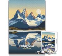 Puzzle de 1000 pièces représentant Un Paysage de Montagne de Patagonie Jeu interactif pour Adultes, Stimulant la réflexion Idée Cadeau Unique et mémorable Dimensions 38x26cm