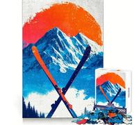 Puzzle de 1000 pièces représentant Un Paysage de Montagne et des Aventures de Ski, idéal pour Les Adolescents Un Jeu Intelligent pour Partager Un Moment Convivial et Une Belle œuvre d'art 50x75cm