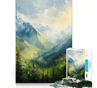 Puzzle de 1000 pièces représentant Un Paysage de Montagne, idéal pour Les Adolescents Ce Puzzle Lumineux et Relaxant est Un Cadeau Exquis à Assembler (50x75cm)