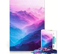 Puzzle de 1000 pièces représentant Un Paysage de Montagne Pastel, idéal pour Les Adultes Jeu de réflexion Stimulant, Divertissement et Cadeau Original (50x75cm)
