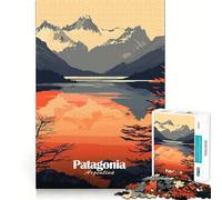 Puzzle de 1000 pièces représentant Un Paysage de Patagonie Argentine, idéal pour Adultes, pour renforcer la mémoire, activité à Domicile, Bords Nets, Cadeau Festif (38x26cm)