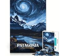 Puzzle de 1000 pièces représentant Un Paysage de Patagonie avec Montagnes et Ciel, idéal pour Les Adolescents Jeu cognitif et Relaxant Finition Premium Liste de souhaits du Père Noël (50x75cm)