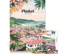 Puzzle de 1000 pièces représentant Un Paysage de Phuket en Thaïlande,idéal pour Les Adolescents Stimule la mémoire Cognitive,favorise la détente et Offre Un grâce à sa découpe précise
