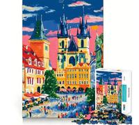 Puzzle de 1000 pièces représentant Un Paysage de Prague, idéal pour Adultes Jeu Intelligent et précis, Parfait pour Jouer à l'intérieur Un Cadeau Charmant 38x52cm