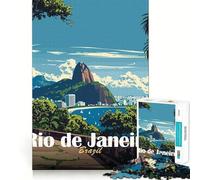 Puzzle de 1000 pièces représentant Un Paysage de Rio de Janeiro, idéal pour Les Adolescents Stimule la mémoire, apaise et Offre Une évasion agréable Motif à Assembler Surprise chaleureuse (50x75cm)