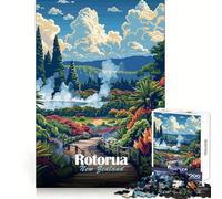 Puzzle de 1000 pièces représentant Un Paysage de Rotorua,en Nouvelle-Zélande,idéal pour Les Adolescents entraînement Intelligent,Passe-Temps paisible,Bords précis,Cadeau de Vacances (38x26cm)