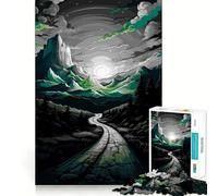 Puzzle de 1000 pièces représentant Un Paysage de Route de Montagne avec Ciel Nuageux, idéal pour Les Adolescents Jeu de logique Solide, Amusant à Partager, Bords Nets, Joli Cadeau (38x26cm)