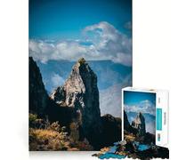 Puzzle de 1000 pièces représentant Un Paysage de Sommet montagneux avec Ciel Nuageux idéal pour Les Adolescents Un Jeu intellectuel Stimulant Un Moment de Partage et de qualité Un Cadeau mémorable
