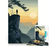 Puzzle de 1000 pièces représentant Un Paysage de Sommets montagneux, pour Adultes Jeu de logique et de Stimulation sensorielle, Loisirs et Divertissement Bords Lisses (38x26cm)