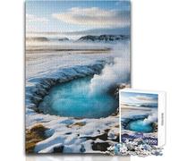 Puzzle de 1000 pièces représentant Un Paysage de Sources thermales géothermiques islandaises Idéal pour Adultes,ce Puzzle ludique et éducatif est Un Cadeau Parfait pour de joyeuses Surprises 38x26cm