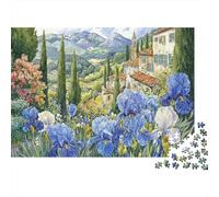 Puzzle de 1000 pièces représentant Un Paysage de Toscane (Montagnes toscanes). Jeu éducatif pour Adultes (à partir de 12 Ans). Décoration intérieure. (garçons et Filles). 38 x 26 cm.