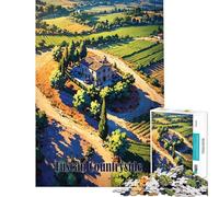 Puzzle de 1000 pièces représentant Un Paysage de Villa Toscane idéal pour Les Adolescents Défi de rapidité Manuelle Cadeau ou de Noël Jouet addictif pour stimuler l'intelligence et Le Cerveau