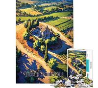Puzzle de 1000 pièces représentant Un Paysage de Villa Toscane Puzzle pour Adultes défi de Vitesse et de difficulté idéal comme Cadeau (Taille 50x75cm)