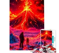 Puzzle de 1000 pièces représentant Un Paysage d'éruption volcanique Défi éducatif et Stimulant Jeu Familial adapté aux Personnes de 14 Ans et Plus (50x75cm)