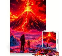 Puzzle de 1000 pièces représentant Un Paysage d'éruption volcanique, idéal pour Les Adolescents Découpe Uniforme et silencieuse Cadeau de Noël Unique (50x75cm)