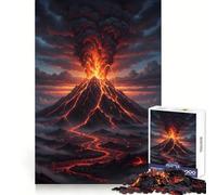 Puzzle de 1000 pièces représentant Un Paysage d'éruption volcanique,idéal pour Les Adolescents,l'entraînement de la mémoire,Une évasion paisible,Une découpe Impeccable et Un Cadeau d'hiver (50x75cm)