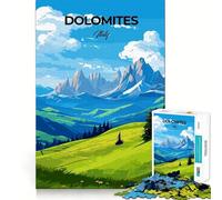 Puzzle de 1000 pièces représentant Un Paysage des Dolomites,Un Puzzle précis pour Les articulations,Un Jeu Amusant et Stimulant pour l'esprit,Un Moment de détente et de Paix,Une œuvre d'art de Noël